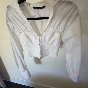 Zara White Corset Top - S